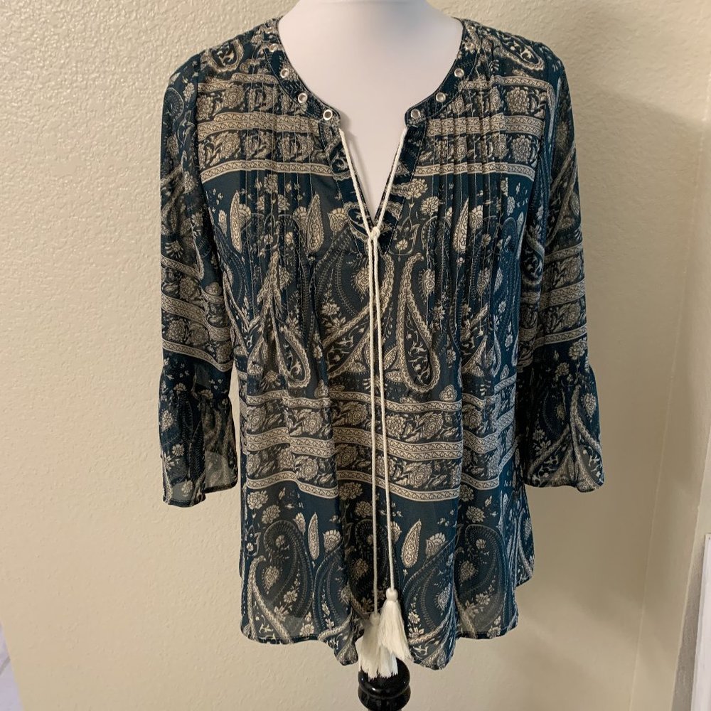Skies are Blue Paisley Blouse